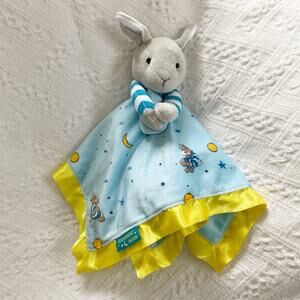 Goodnight Moon Bunny Rabbit Satin Baby Lovey Security Blanket Kids Preferred 16"